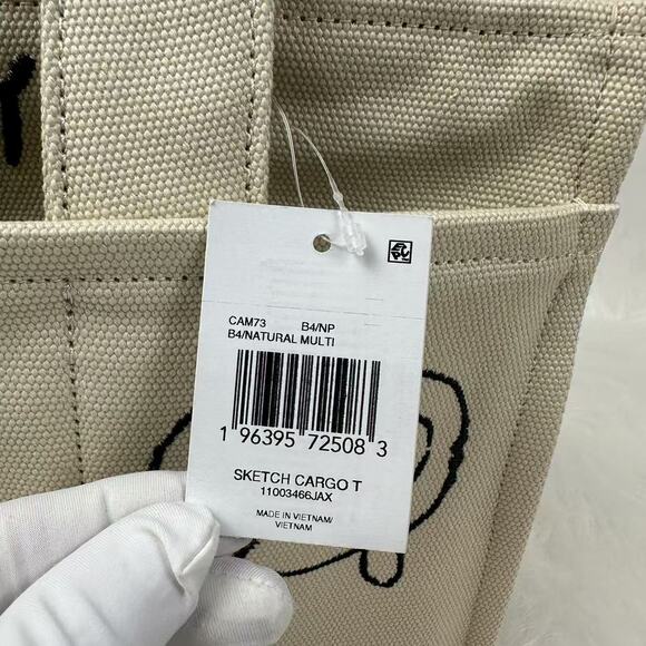 COACH Cargo Tote Bag with Sketch Print Canvas Crossbody In Chalk CAM73 NWT - Picture 5 of 10